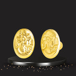 Load image into Gallery viewer, 18K Real Gold Oval Princess Screw Earring Set
