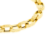 18K Real Gold Thick Linked Bracelet