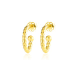 Load image into Gallery viewer, 18K Real Gold Twisted Hook Earrings
