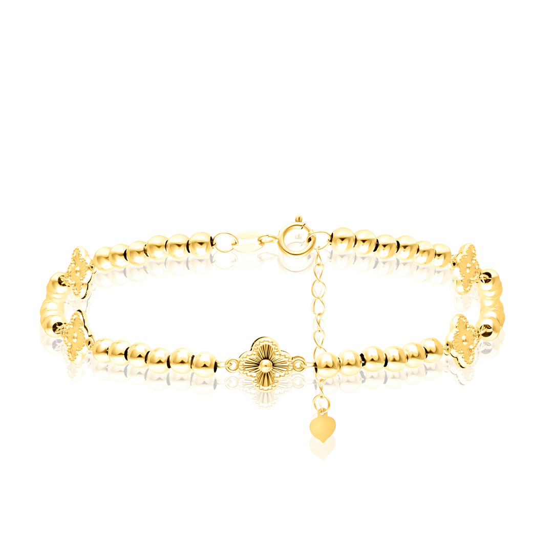 18K Real Gold Seed Flower Bracelet
