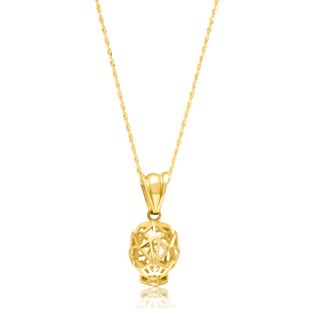 18K Real Gold Panther Necklace