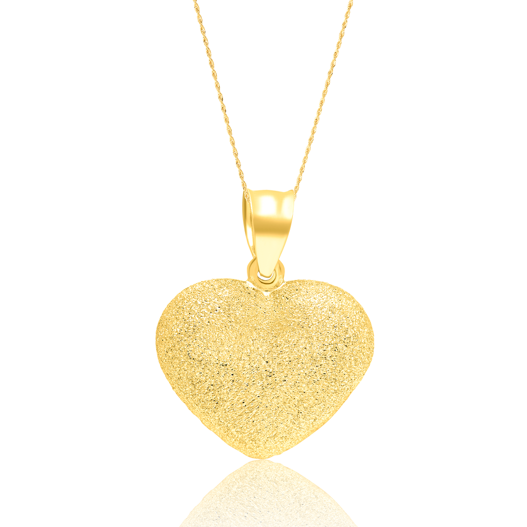 18K Real Gold Heart Necklace