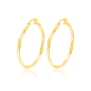 18K Real Gold Twisted Round Jewelry Set