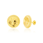 Load image into Gallery viewer, 18K Real Gold Round Screw Earring Set
