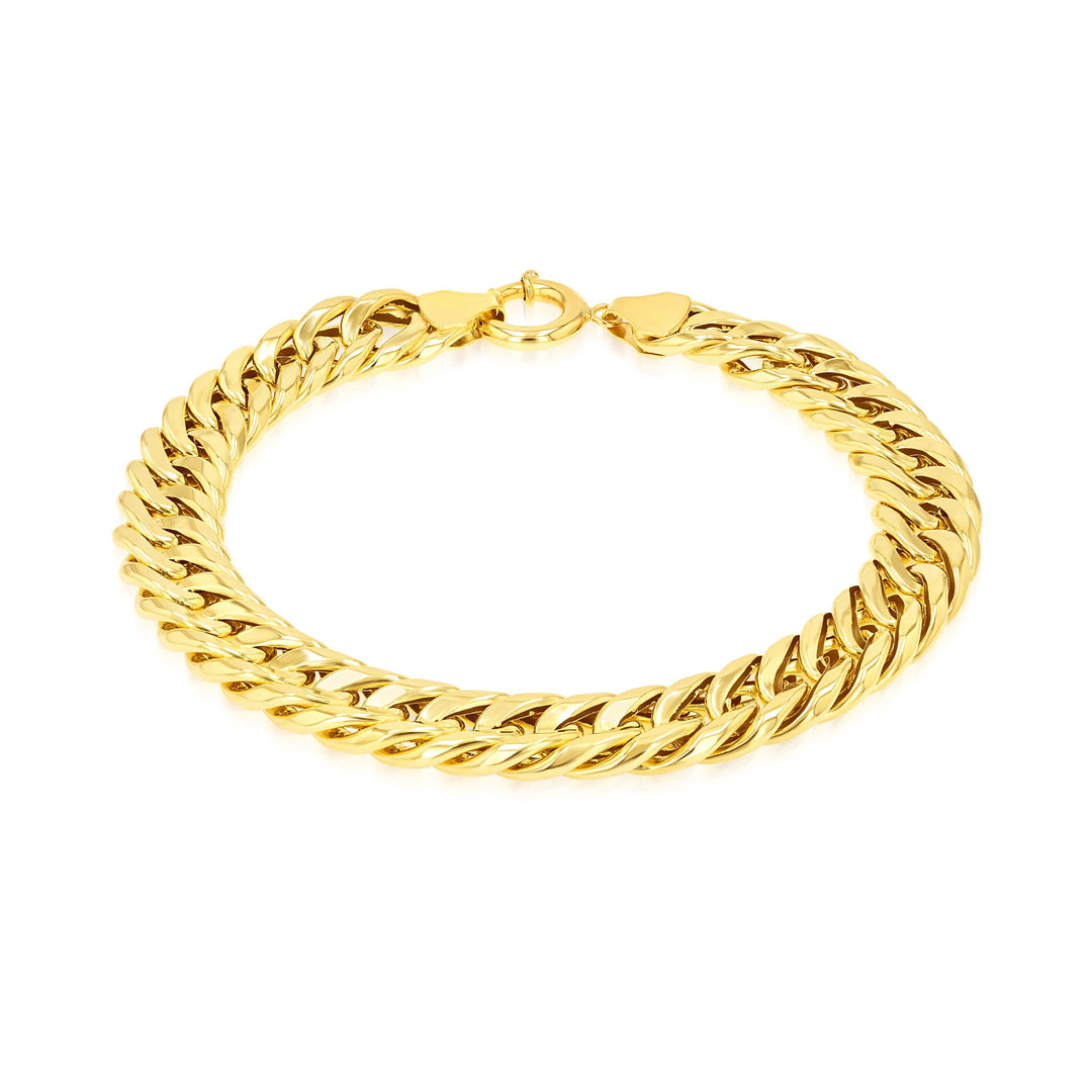 18K Real Gold Thick Linked Bracelet