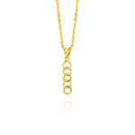 Load image into Gallery viewer, 18K Real Gold Hanging Circles Necklace