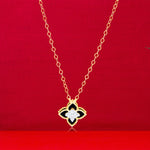 Load image into Gallery viewer, 18K Real Gold Black Flower Jewelry Set
