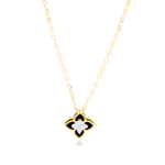 Load image into Gallery viewer, 18K Real Gold Black Flower Jewelry Set
