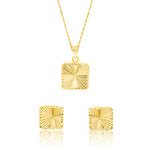 Load image into Gallery viewer, 18K Real Gold Square Jewelry Set
