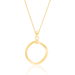 Load image into Gallery viewer, 18K Real Gold Twisted Round Necklace
