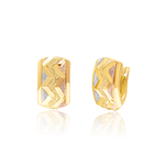 Load image into Gallery viewer, 18K Real Gold Curved Clip Earring Set
