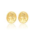 Load image into Gallery viewer, 18K Real Gold Queen Design Earring Set
