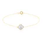 Load image into Gallery viewer, 18K Real Gold White Flower Bracelet
