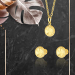 Load image into Gallery viewer, 18K Real Gold Round Screw Jewelry Set
