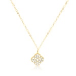 Load image into Gallery viewer, 18K Real Gold Stone Flower Necklace
