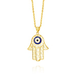 Load image into Gallery viewer, 18K Real Gold Hamsa Palm Necklace
