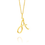 Load image into Gallery viewer, 18K Real Gold Letter A Necklace