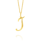 Load image into Gallery viewer, 18K Real Gold Letter J Necklace