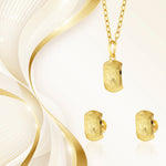 Load image into Gallery viewer, 18K Real Gold Curved Square Screw Jewelry Set
