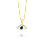 Load image into Gallery viewer, 18K Real Gold Eye Necklace