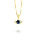 Load image into Gallery viewer, 18K Real Gold Eye Necklace