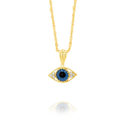 18K Real Gold Eye Necklace
