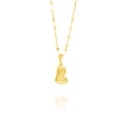 18K Real Gold Mama Mary Necklace
