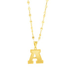 Load image into Gallery viewer, 18K Real Gold Letter A Necklace