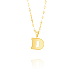 Load image into Gallery viewer, 18K Real Gold Letter D Necklace