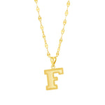 Load image into Gallery viewer, 18K Real Gold Letter F Necklace

