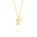 Load image into Gallery viewer, 18K Real Gold Letter F Necklace