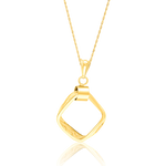 Load image into Gallery viewer, 18K Real Gold Twisted Square Necklace
