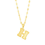 Load image into Gallery viewer, 18K Real Gold Letter H Necklace
