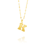 Load image into Gallery viewer, 18K Real Gold Letter K Necklace
