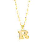 Load image into Gallery viewer, 18K Real Gold Letter R Necklace