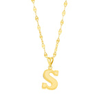 Load image into Gallery viewer, 18K Real Gold Letter S Necklace
