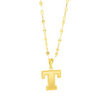 Load image into Gallery viewer, 18K Real Gold Letter T Necklace