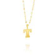 18K Real Gold Letter T Necklace