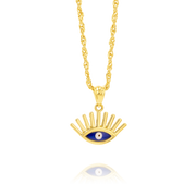 18K Real Gold Eye Necklace