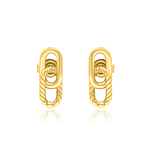 Load image into Gallery viewer, 18K Real Gold Hanging Linked Stud Earring Set
