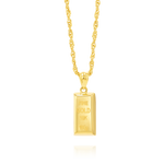 Load image into Gallery viewer, 18K Real Gold Bar Necklace