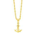 Load image into Gallery viewer, 18K Real Gold Anchor Necklace
