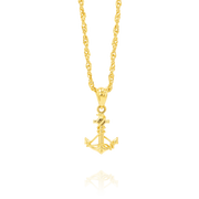 18K Real Gold Anchor Necklace