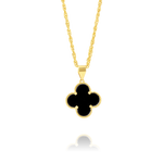 Load image into Gallery viewer, 18K Real Gold V.C Black Necklace
