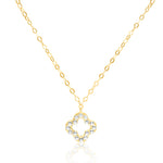 Load image into Gallery viewer, 18K Real Gold Stone Flower Necklace

