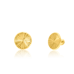 Load image into Gallery viewer, 18K Real Gold Round Screw Earring Set
