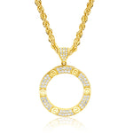 Load image into Gallery viewer, 18K Real Gold Round Stone Necklace
