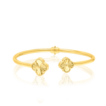 Load image into Gallery viewer, 18K Real Gold Adjustable Flower Bangle
