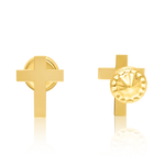 Load image into Gallery viewer, 18K Real Gold Cross Earring Set
