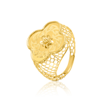 Load image into Gallery viewer, 21K Real Gold Flower Ring
